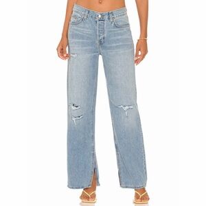 Grlfrnd Liya Low Rise Boyfriend Distressed Jeans